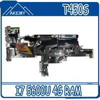 akemy aimt1 nm a301 for lenovo thinkpad t450s laptop motherboard cpu i7 5600u 4g ram 100 test work fru0ht758 00ht756 00ht757
