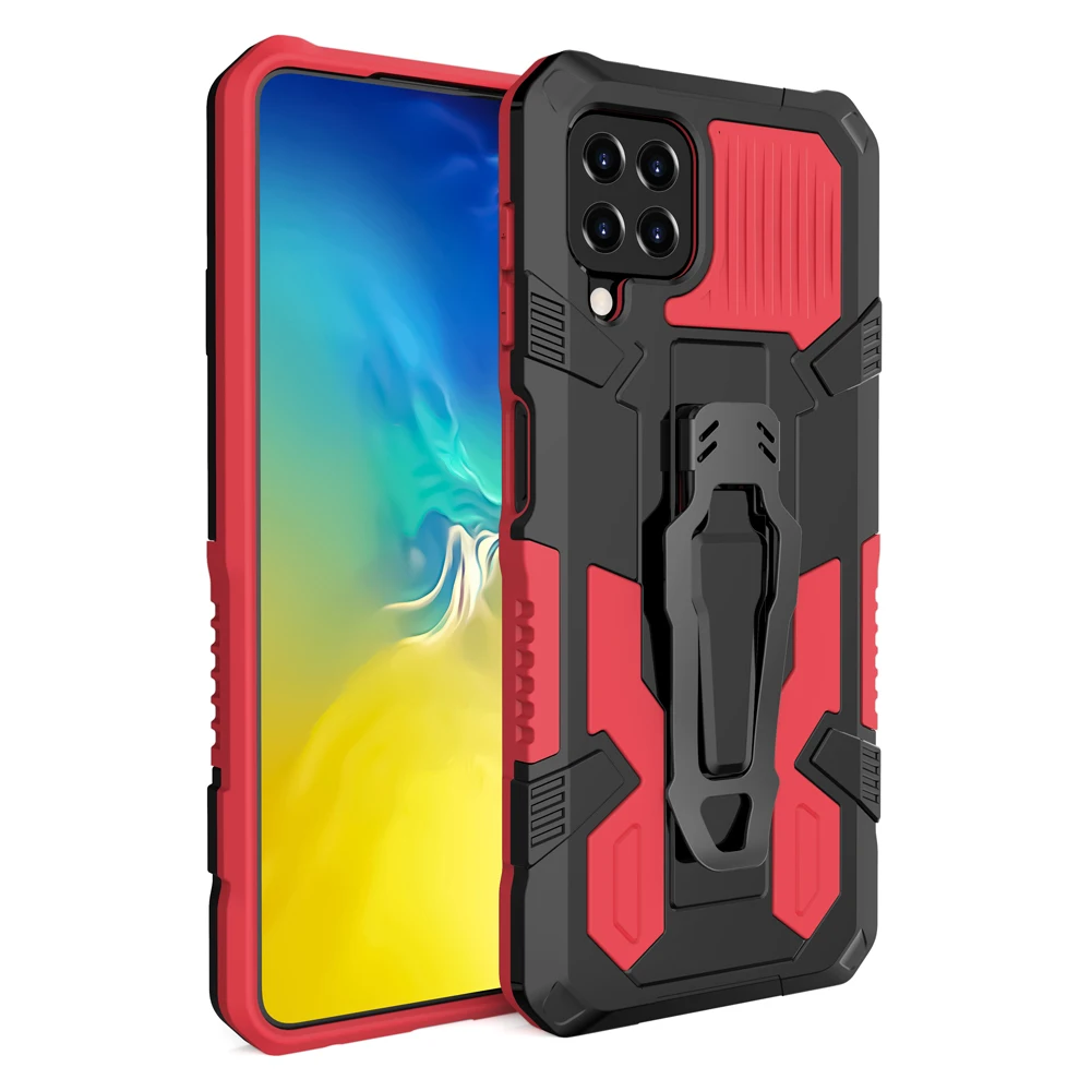 

Shockproof Phone Case for Samsung A22 5G A03S A20S A01Core A21 M31S M51 M02 M01Core A10S M01S A01 A51 Silicone Stand Back Cover