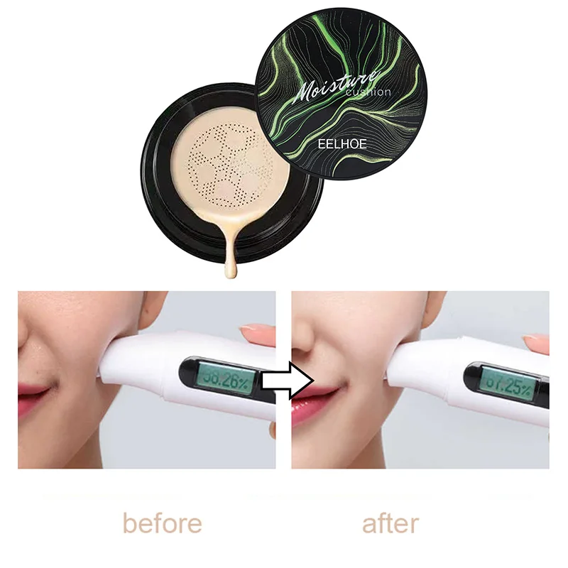 

1PC Air Cushion BB Cream CC Cream Mushroom Head Foundation Concealer Moisturizing Face Makeup Ivory white/Natural BB Cream TSLM2