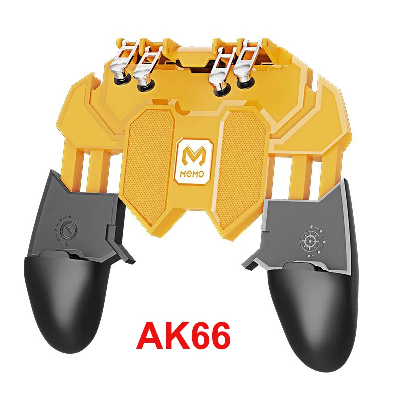 yellow black Новое поступление AK77 для PUBG Helper мобильный телефон Gamepade ручка радиатора Вентилятор с водяным охлаждением шесть пальцев ручка PUGB power Bank - Цвет: yellow black