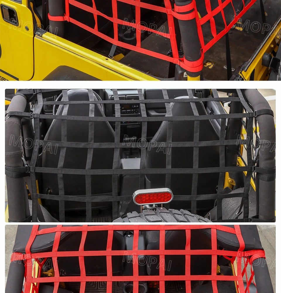 MOPAI автомобильный чехол для Jeep Wrangler TJ Автомобильный багажник Багажник на крыше грузовая сетка для хранения для Jeep Wrangler TJ 1997-2006