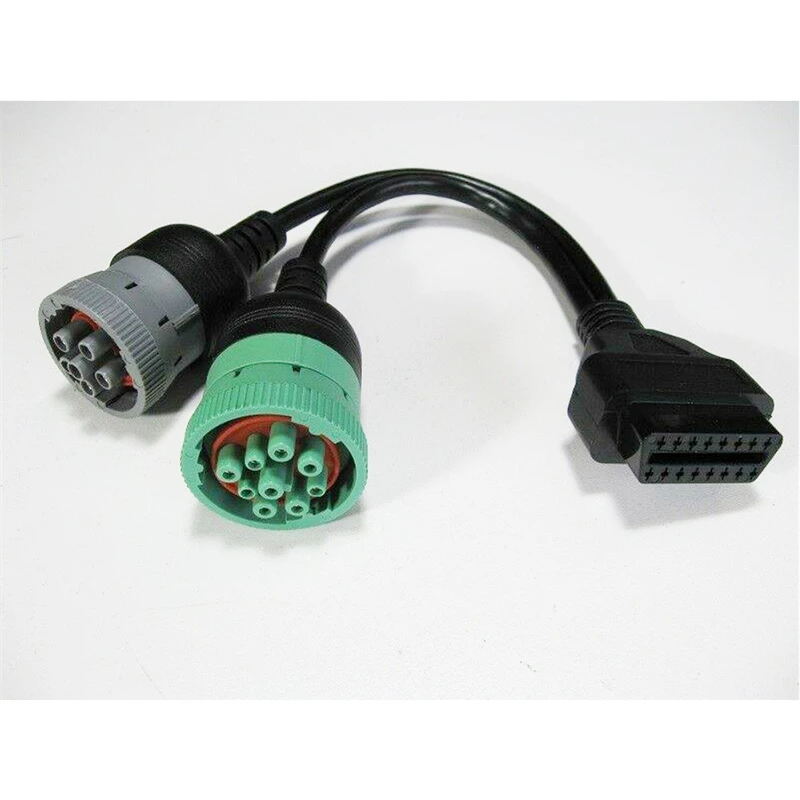 1 шт. 6 контактов J1708 или 9 от J1939 до 16 OBD2 OBDII адаптер кабель для тяжелых грузовиков |
