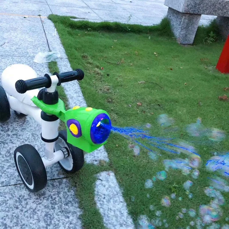 

Bicycle Automatic Bubble Machine Installed Water Blowing Toys Non-Toxic Environmental Friendly Installed Toy for Kids