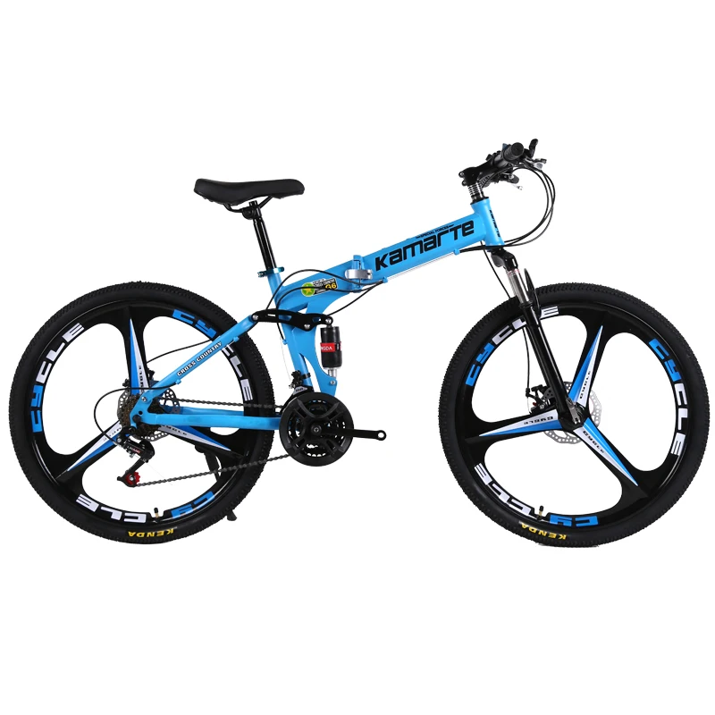 Kaufen 30 Geschwindigkeit Mountainbike Fahrrad Klapp Erwachsenen Außen MTB 24/26 Zoll Messer Rad Carbon Stahl Rahmen Doppel Disc Bremse Student Bike