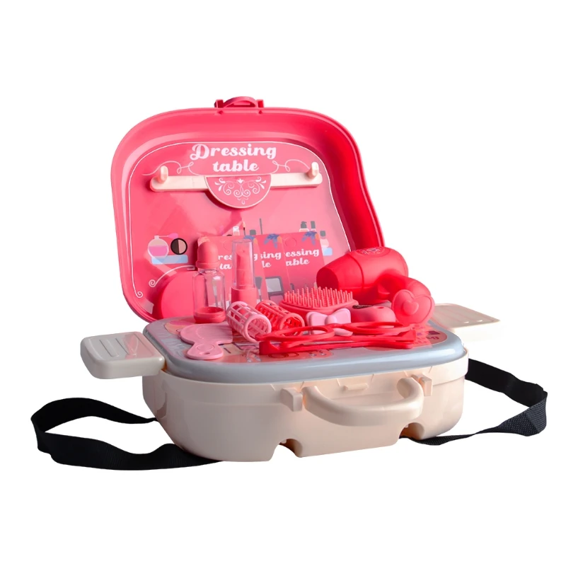 

D7WF 22/18 Pcs Hairdressing Plastic Play House Toys, Dressing Cosmetic Simulation Plastic Toy for Girl Gift