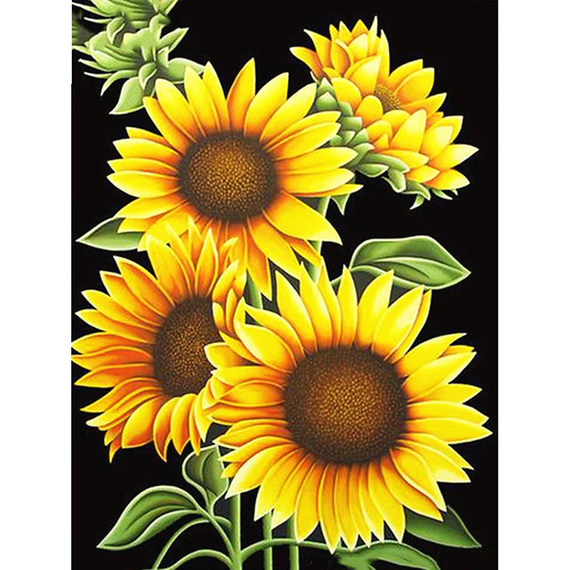 

Sunflower Diamond Arts and Crafts Floral Mosaic Jewel Cross Stitch Home Room Decor Nordic Diy Paintings for Living Room