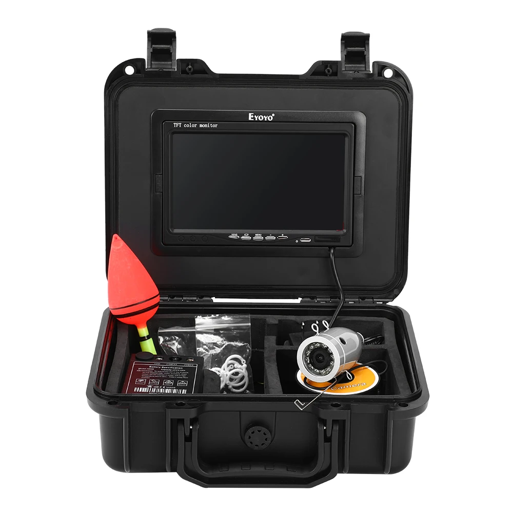 Pаспродажа Eyoyo EF07HR 720P 7 дюймов 30 м 8 Гб DVR IP68 инфракрасная подводная рыболовная камера Подводный рыболокатор для ледовой рыбалки