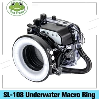 seafrogs sl 108 67mm waterproof underwater photography diving led ring flash light lamp for tg5 a6500 a6300 camera housing case