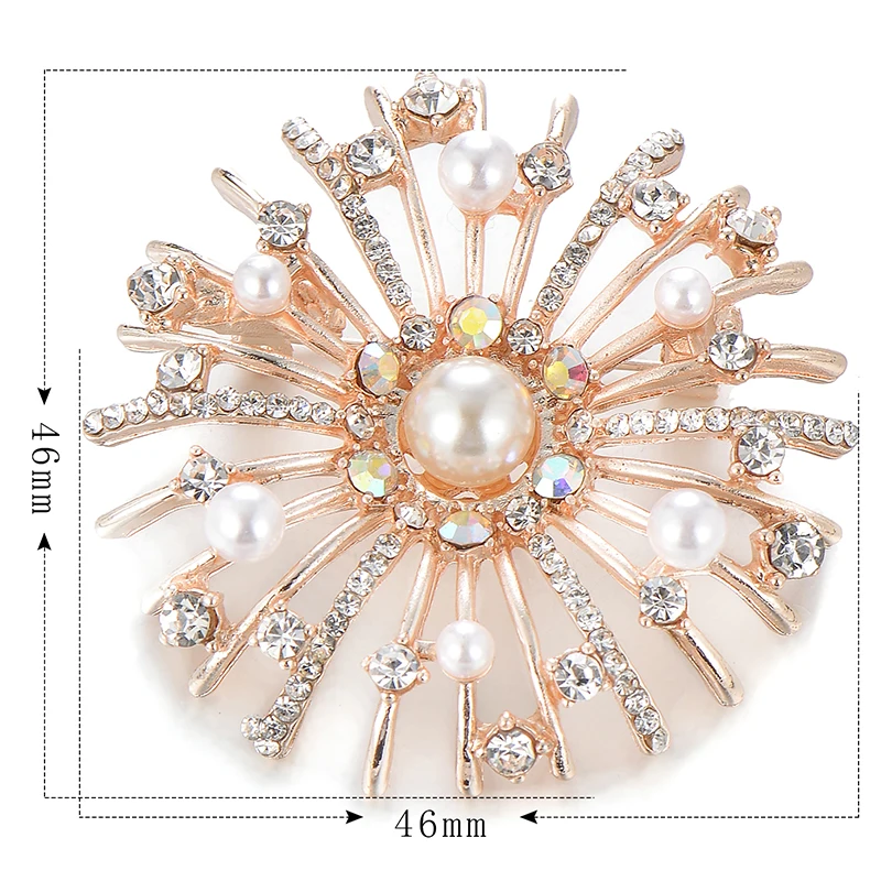 Элегантный Большой Кристалл AB Цветок большой сплав брошь цветок булавки и броши