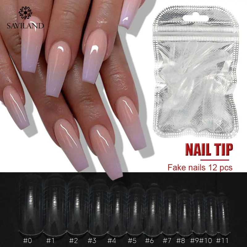 SAVILAND Ложные смешанные для наращивания ногтей акриловая Форма с чехлом