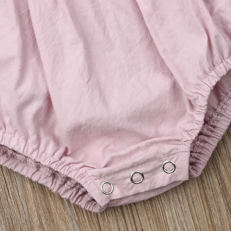 Комбинезон без спины с оборками для новорожденных и маленьких девочек Летний