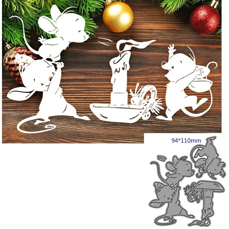 

metal cutting dies cut die mold Animal mouse decoration Scrapbook paper craft knife mould blade punch stencils dies