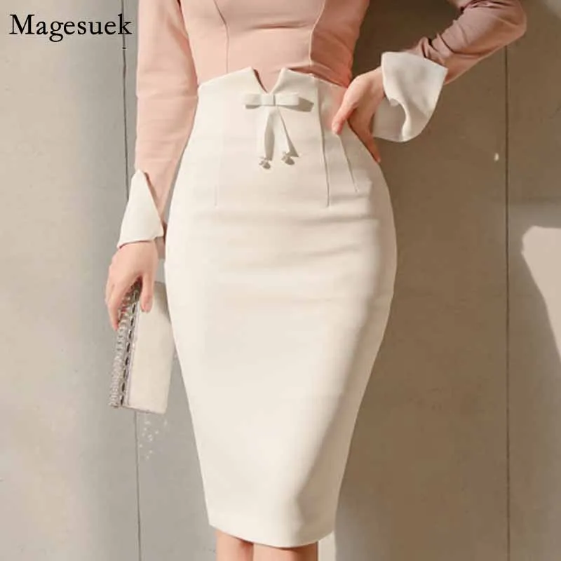 Midi Skirt For Women Elegant Elegant Skirts Jupe Femme Spring Sexy White Skirts 10145