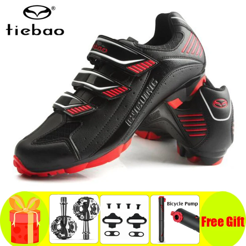 

Велосипедная обувь Tiebao, мужские кроссовки, спортивная обувь для горного велосипеда, велосипедная обувь с резиновой подошвой, самозакрывающ...