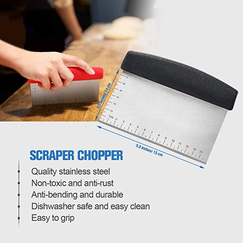 Скребок для теста из нержавеющей стали резак скребок выпечки измельчитель с