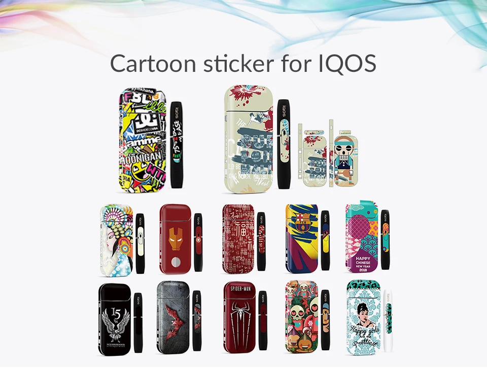 Чехол с героями мультфильмов Volcanee для IQOS, Защитная пленка для IQOS 2,4 Plus, коробка для электронных сигарет, модный стикер, футляр для вейпа
