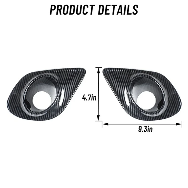 Carbon Fiber ABS for Dodge Charger 2015-2021 Front Fog Light Lamp Cover Trim Guard Protector Frame Car Accessories 2 Pcs | Автомобили и