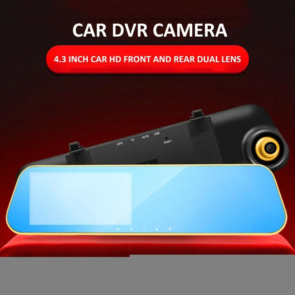 4 3 дюймовый автомобильный проигрыватель двойной объектив Реверсивный монитор