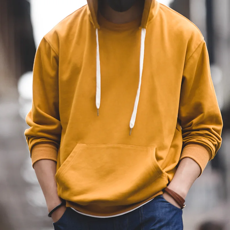 Свитшот мужской с капюшоном в стиле ретро|Мужские толстовки и свитшоты| |