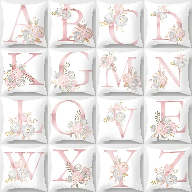 

Розовые буквы декоративная подушка накидки на подушки, наволочки для дивана «ПИЧ-скин» Обложки Подушки Cuscini домашний Декор 45*45 см/шт.