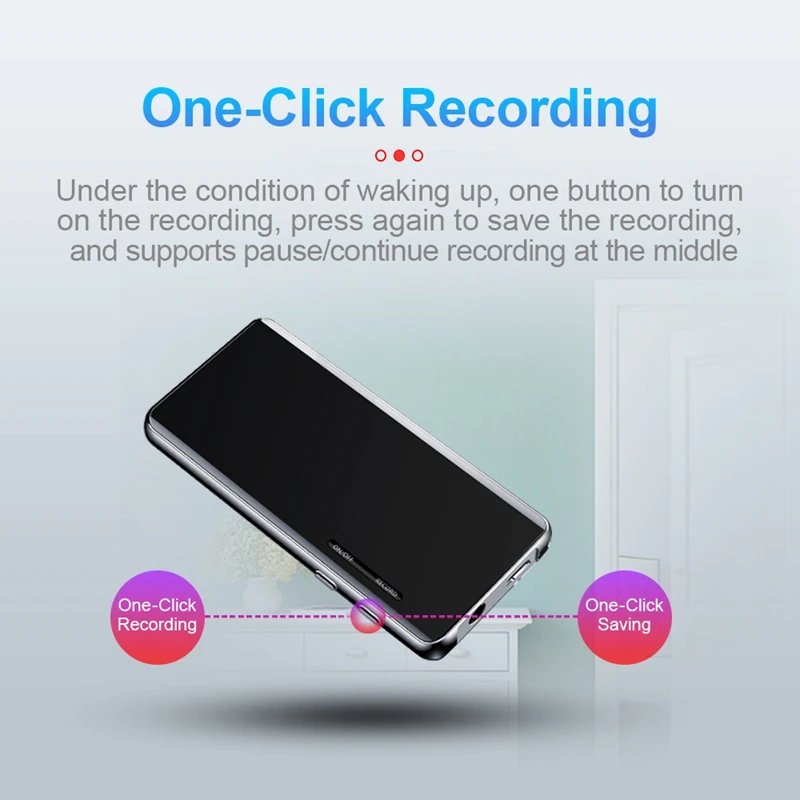 

Recorder Professional HD Noise Reduction Voice Recorder Lossless HIFI Player FM Transmitter MP3 Bluetooth Ebook