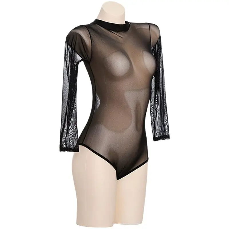 Женское сексуальное нижнее белье прозрачное Сетчатое боди с прозрачной высокой