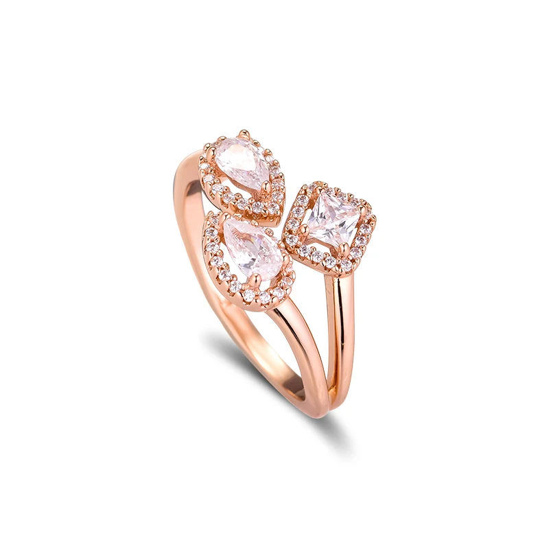 

Rose Geometric Shapes Rings 100% 925 Sterling-Silver-Jewelry Free Shipping