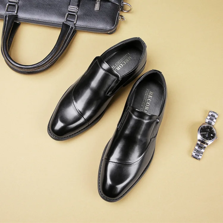 

OIMGJapanese new style business casual one-step leather shoes men's gentleman's formal leather shoes office simple