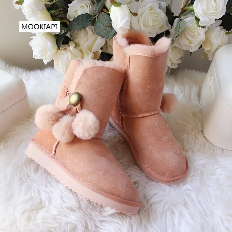 Новейшие высококачественные зимние сапоги в Европе 2019 г. Натуральная овчина 100%