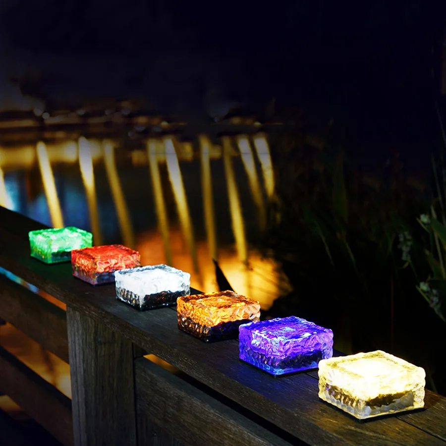 

4/6LEDS Solar Ice Cube Light Solar Brick Ice Cube Lights Outdoor Landscape Light Waterproof Buried Lights For Garden Patio Yard