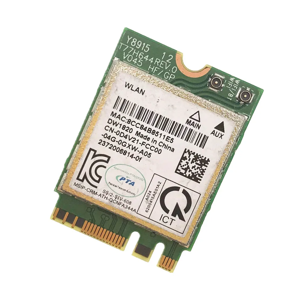 Для Acer Samsung Asus QCNFA344A DW1820 867 Мбит/с 802.11ac NFA344A Двухдиапазонная Поддержка Bluetooth 4 1 NGFF Card