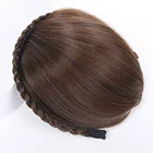 Ободок для волос Buqi синтетические косички, искусственная прямая, натуральная, термостойкая, аксессуар для волос, для взрослых и женщин