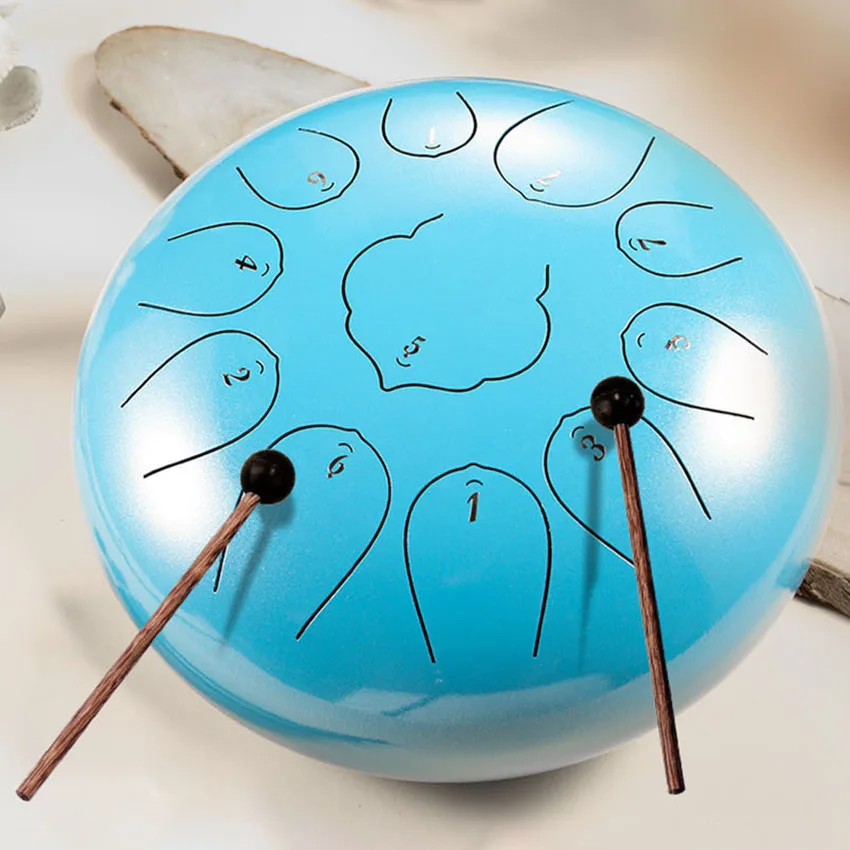 

12 дюймов, 11 настроек, барабан с языком, стальная ручная кастрюля, барабан, бак, воздушный барабан, сумка для переноски, барабанные палочки, музыкальный инструмент, ударный инструмент