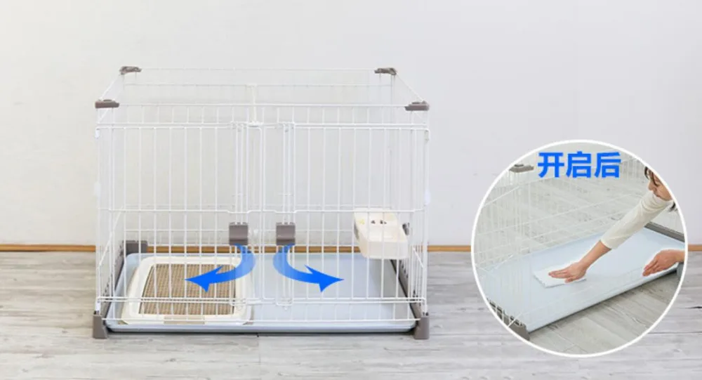 87x59x61 см двухдверная клетка для собак экологически чистый забор с колесами