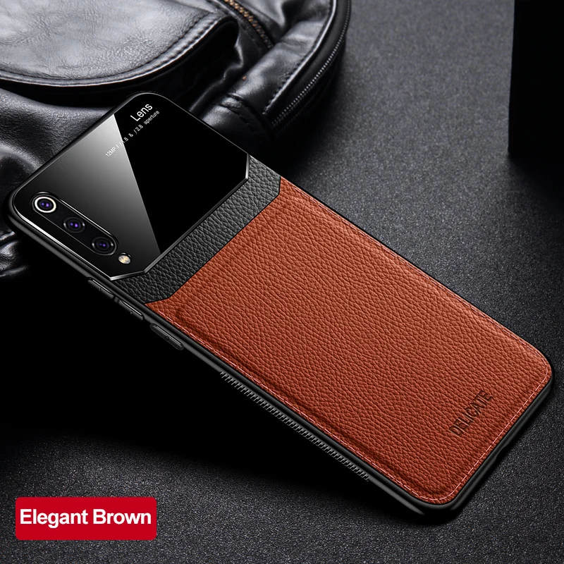 Ultra Thin Woven Leather Case Ring Stand Cover For Xiaomi CC9 PRO 8 9 Lite 9SE 10 10 Pro Cover Car Magnet xiaomi leather case card