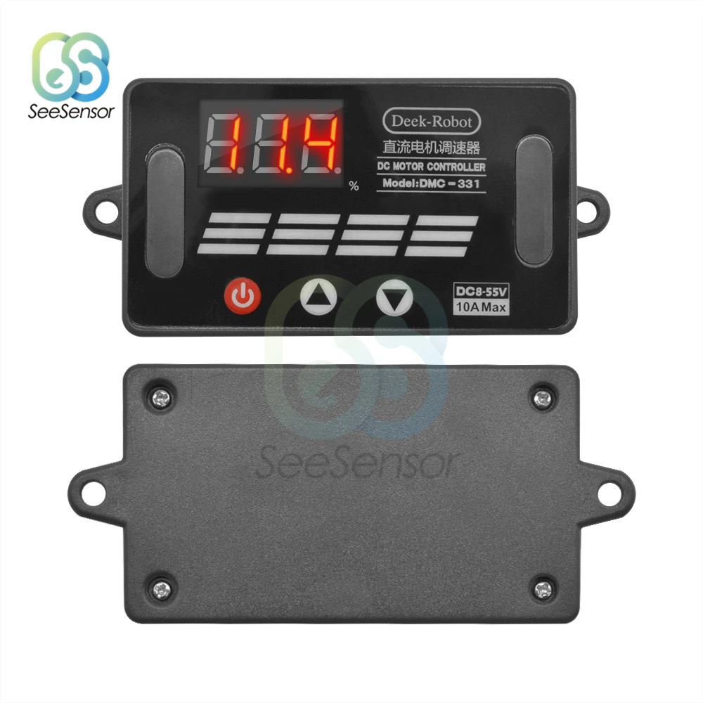 DMC-331 DC8V-55V 10A DC pwm двигатель Скорость Управление; Светодиодный Цифровой Регулируемый Скорость контроль регулятора переключатель регулятора 12V 24V 36V