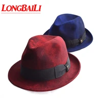 winter wool felt fedora hats for men chapeau masculino fashion panama jazz cap free shipping pwfe005