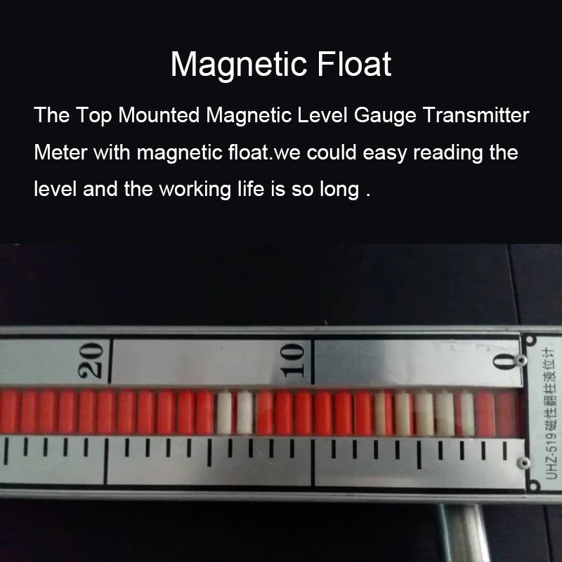 Магнитный индикатор уровня воды с боковым креплением на выходе 4 20 мА 1200 мм|water level