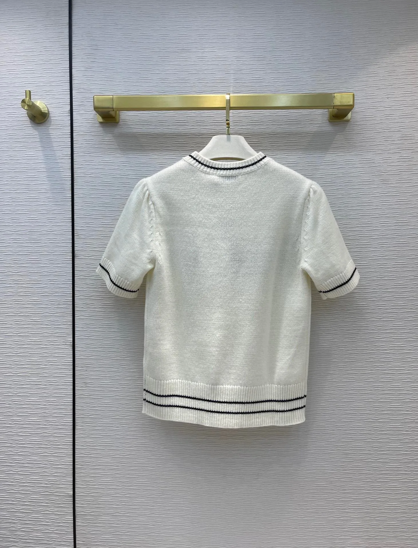 

Женский трикотажный свитер, классический модный Повседневный пуловер контрастных цветов с вышитыми буквами и звездами, короткий рукав, 2021