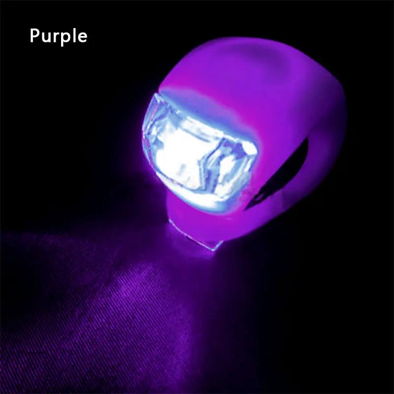 Purple Прочный задний фонарь передний свет силикагель 7 цветов габаритные огни для велосипеда портативный USB Перезаряжаемый светодиодный водонепроницаемый открытый - Цвет: Purple