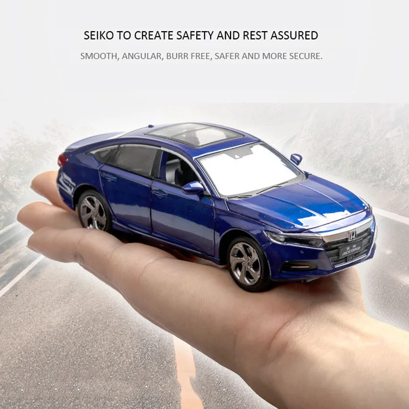1:32 модель Honda Accord Модель литья под давлением звук и светильник для автомобиля