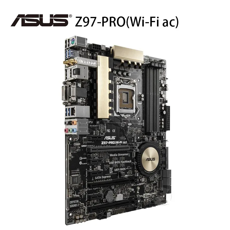 Bestellen LGA 1150 Asus Z97-PRO(WiFi Ac) Motherboard DDR4 PCI-E 3,0 M.2 32GB Intel Z97 Desktop Z97 Mainboard DDR3 Display Port ATX Verwendet