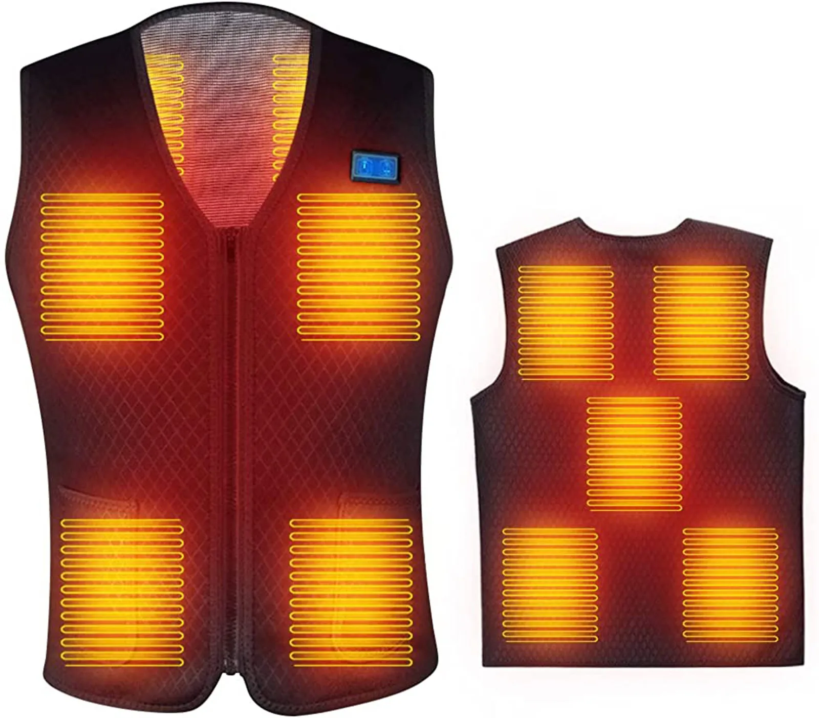

Winter 5 Areas Heated Vest Jacket USB Adult Electrically Heated Sleeveless Jacket Outdoor Fishing Hunting Waistcoat Hiking Vest