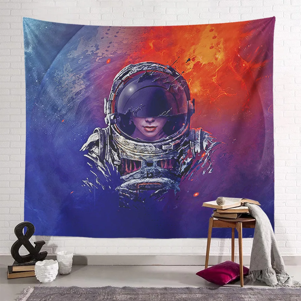 

2021 New fashion tapestry Nordic ins hanging cloth art wall living room background wall wall blanket astronaut square scarf