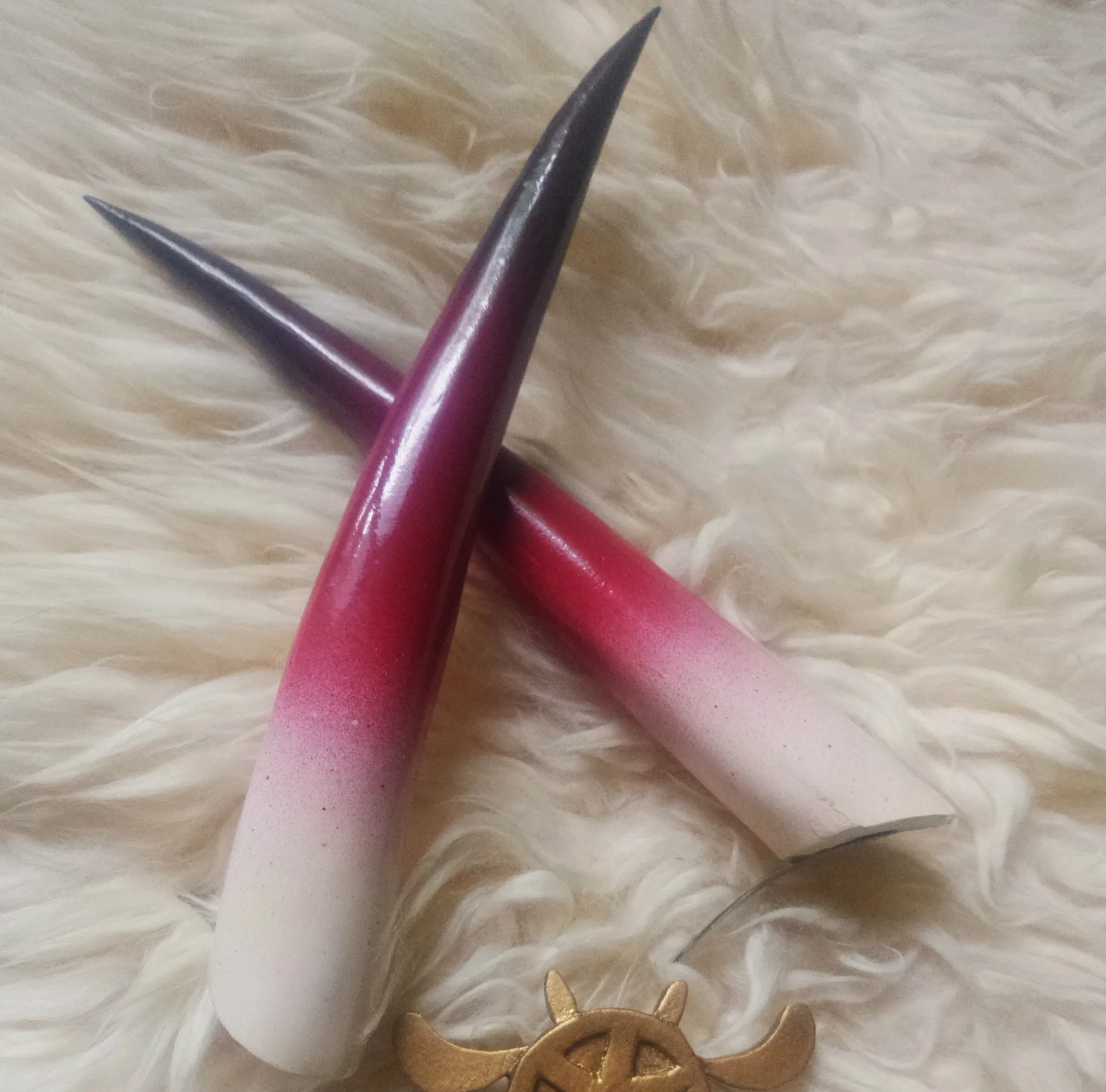 Аниме Fate Grand Order FGO Assassin Shuten Douji головной убор аксессуары для косплея Реквизит Костюмы рога высокое качество ручной работы