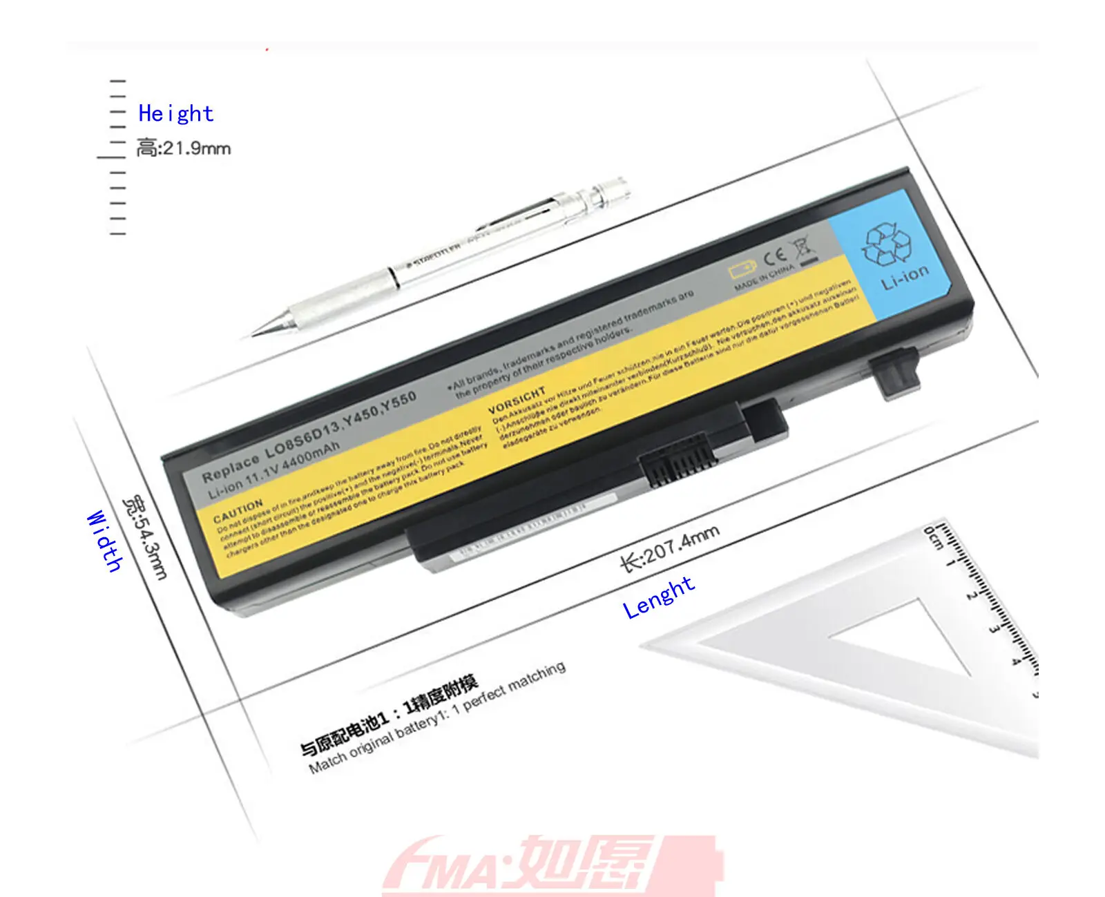 Литий-ионный аккумулятор для ноутбука 11 1 В 4400 мАч Lenovo ThinkPad y450 y450a Y450G y550P L08S6D13 |