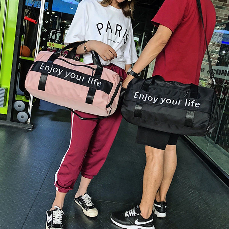 Женская розовая спортивная сумка для мужчин черная нейлоновая