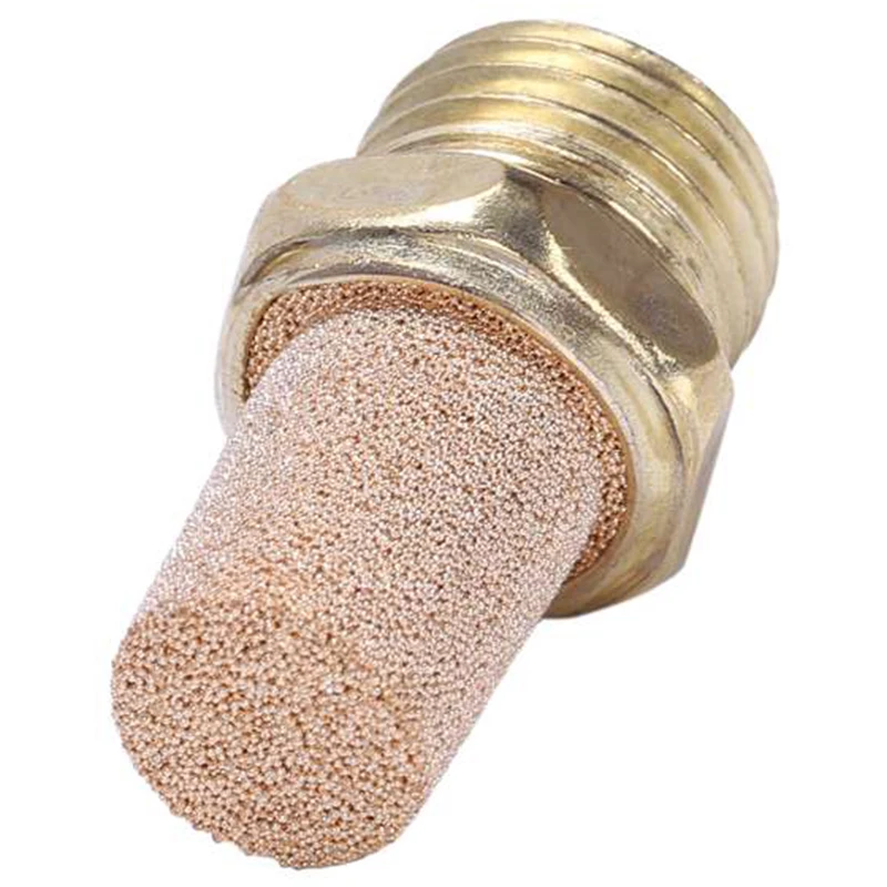 10 Pcs (1/4) Pneumatic Solenoid Valve Installed Muffler Copper Long Head | Обустройство дома