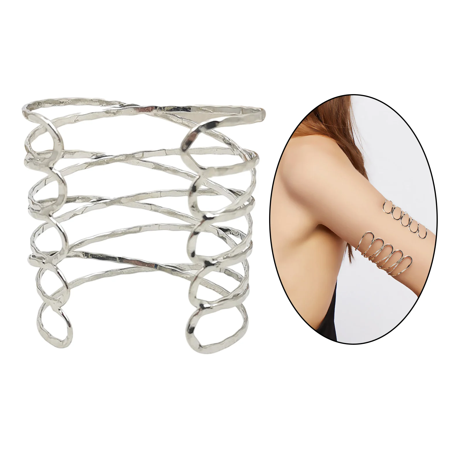 Модный браслет на плечо с открытой декоративной регулируемой манжетой для женщин на день рождения, выпускной, Рождество, годовщину.