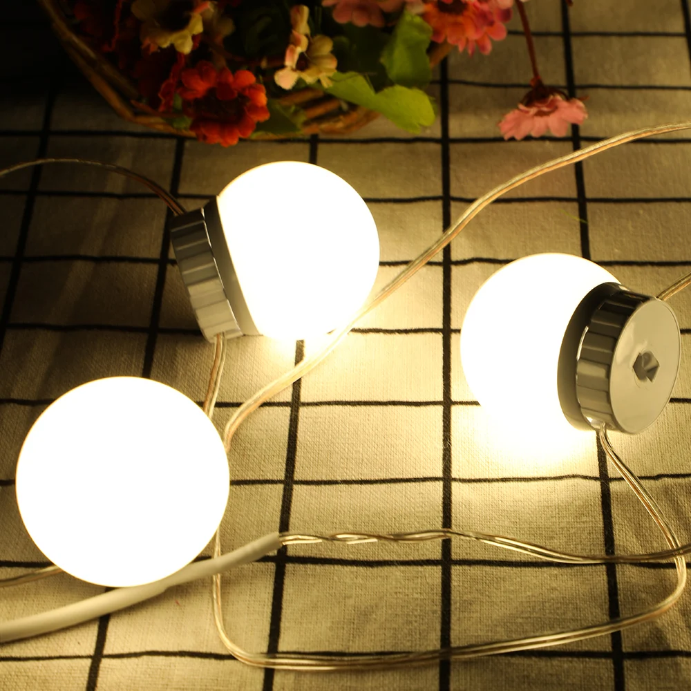 Зеркало для макияжа набор светодиодных лампочек 10 лампочка косметического